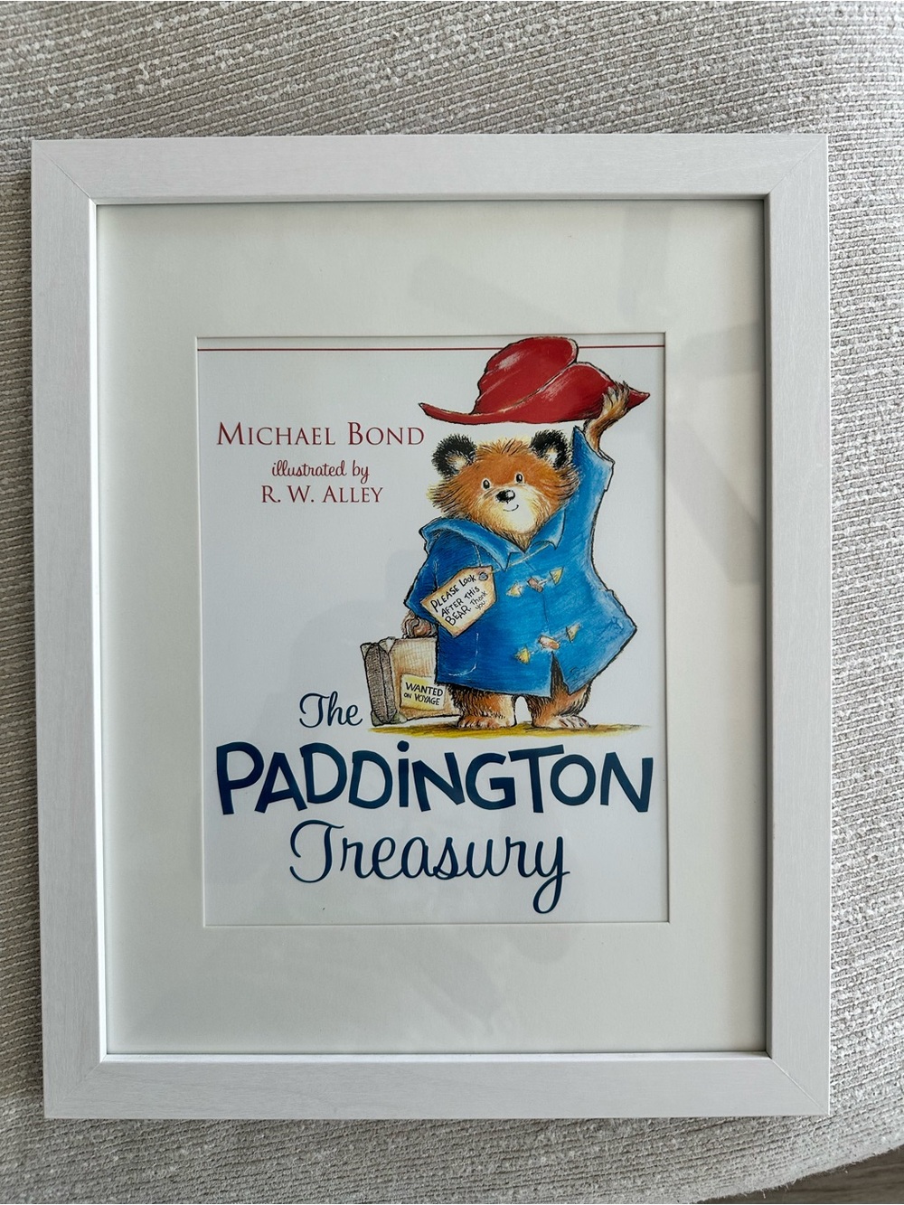 Vintage Vibe Framed Paddington Bear Art Print - Nursery Decor 12x15”